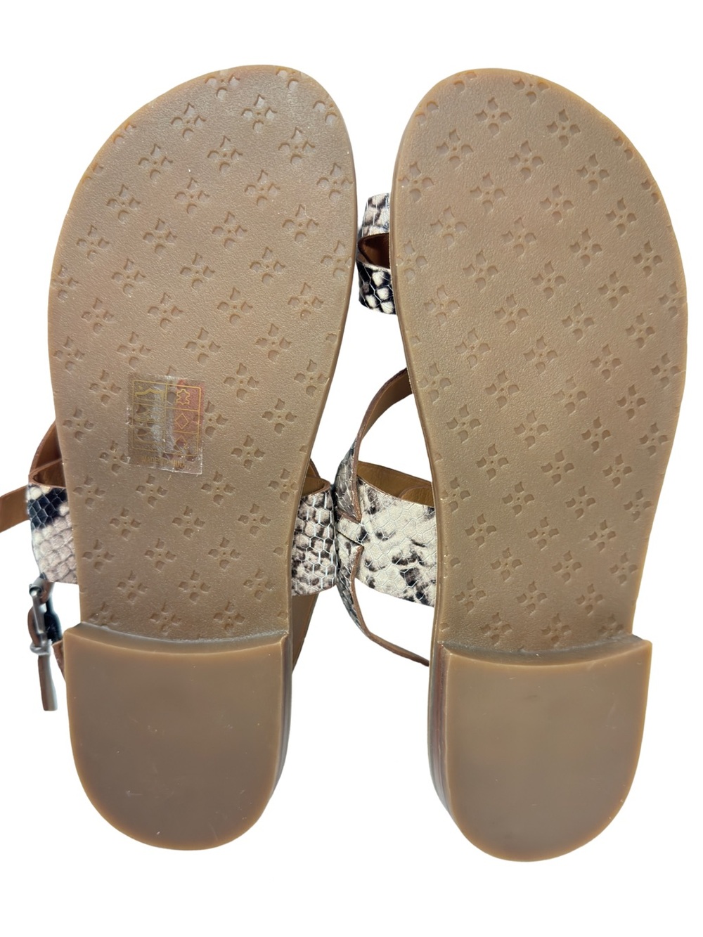 New Patricia Nash Fidella Leather Toe-Ring Sandals – Snake Print Size 8 - Picture 6 of 8